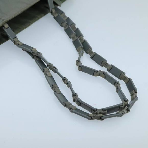 PRADA Tote Bag Nylon Gray Auth mr715 - Picture 7 of 16